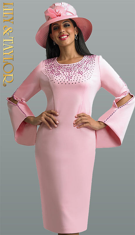 Lily And Taylor 3889-PNK Ladies  Dress