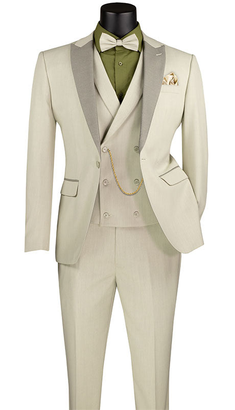 Vinci Mens Suit SV2K-5-ECRU