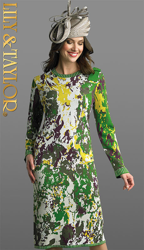 Lily And Taylor Knit 777-QO Ladies  Dress