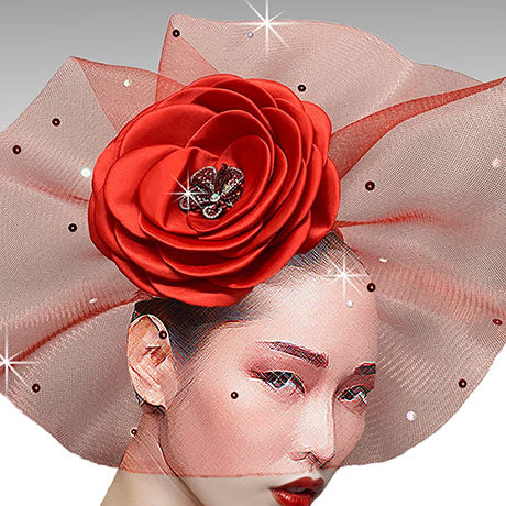 2987 COCO FASCINATOR-RED