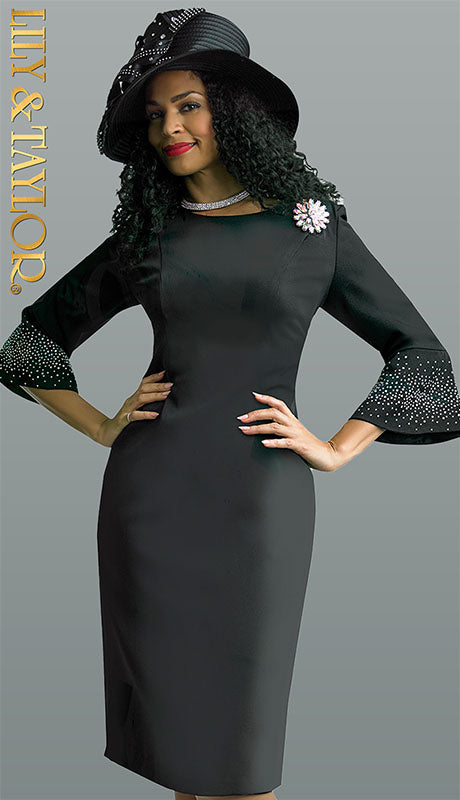 Lily And Taylor 4092-BLK First Ladies  Dress