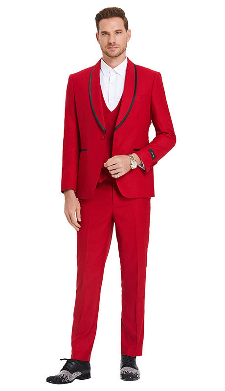 Tazzio M352SK-RED-QO Mens Tuxedo