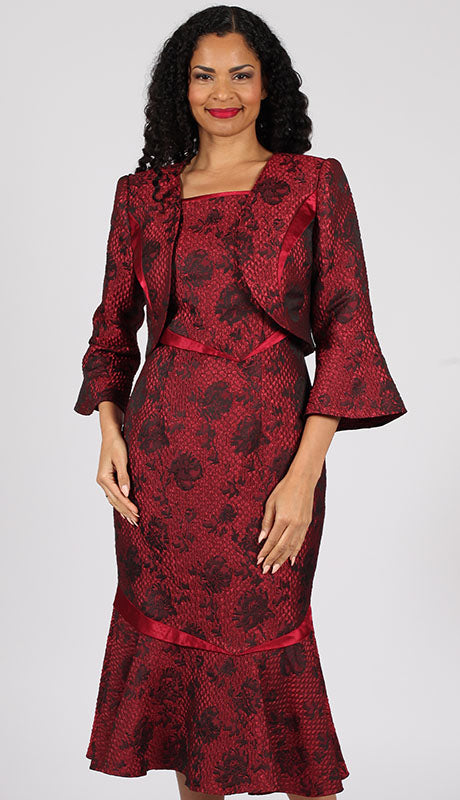 Diana Couture 8729-RED  Jacket Dress
