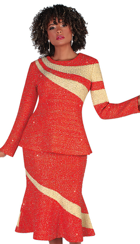 Liorah 7258 Knit Skirt  Suit
