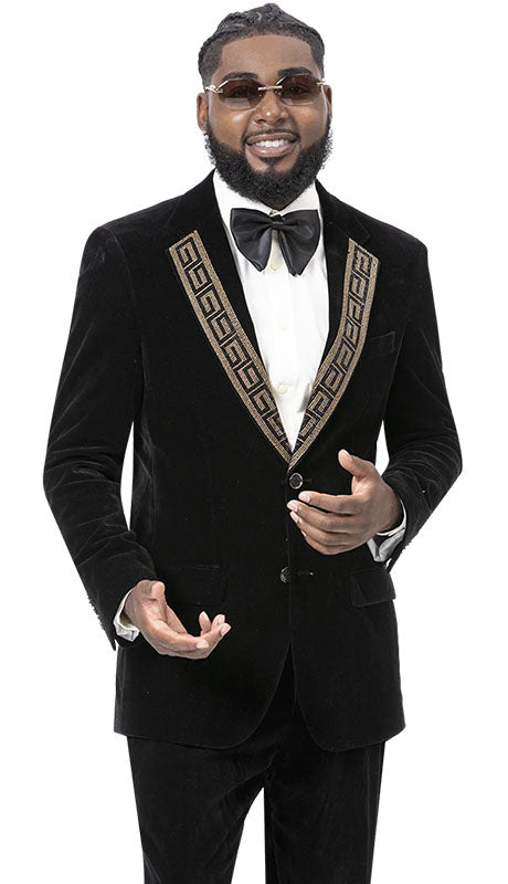 EJ Samuel JP110-BLK-QO Mens Suits