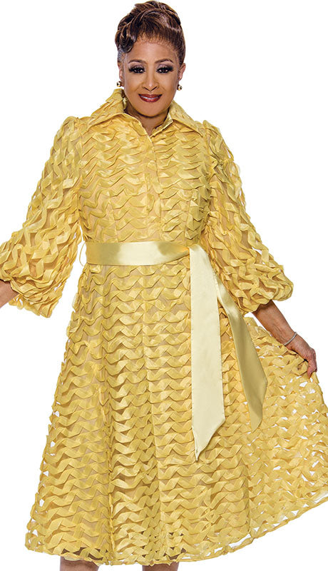 Dorinda Clark Cole 5261-YLW-IH Ladies  Dress