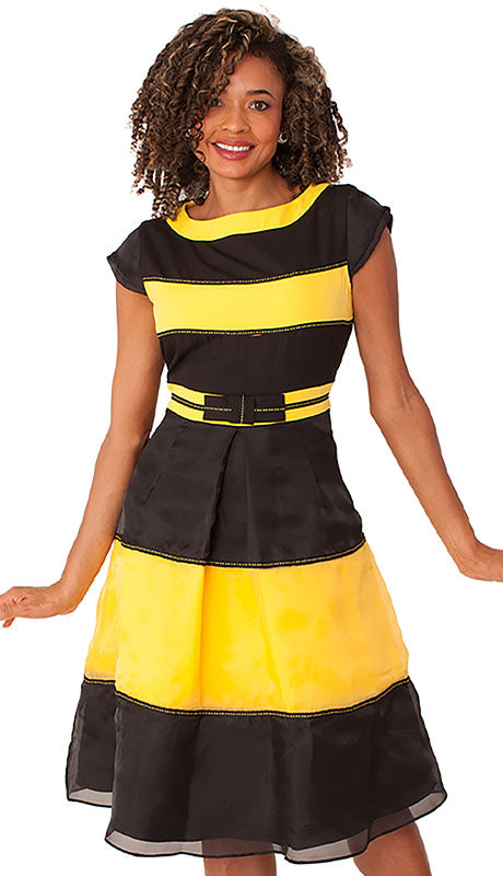 Chancele 9551-YEL  Dress for Ladies