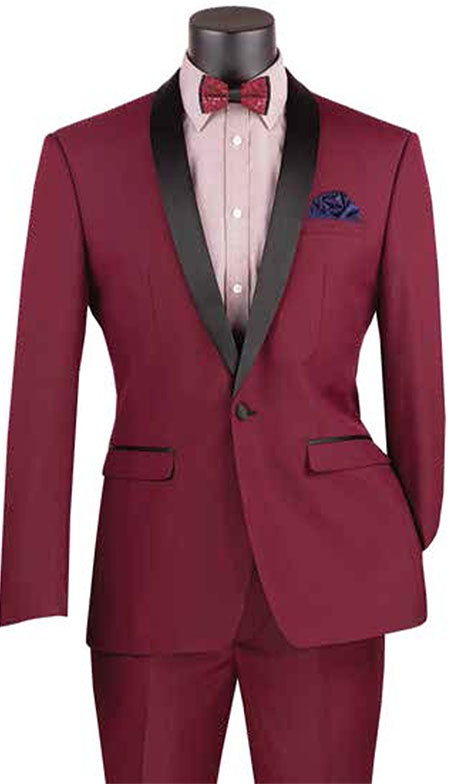 Vinci Mens Tuxedo T-SS-BUR