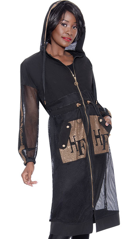 Terramina 7115-BLK Coat Dress