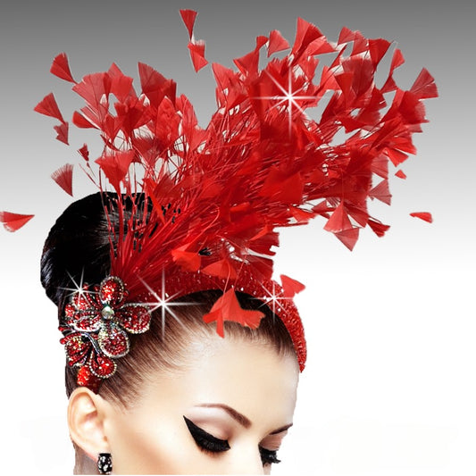 Hat FA3092 FOUNTAIN FASCINATOR-RE