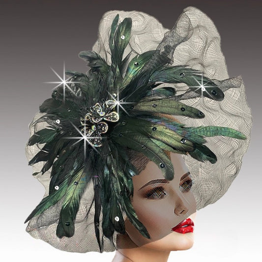 MANDARIN FA3200-BK  Fascinator